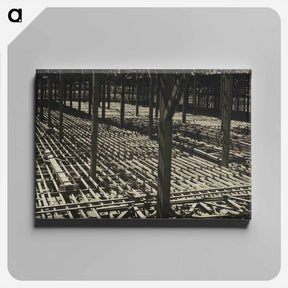アートパネル-Centennial Exhibition, Wellington - floorspace under construction - エリック リー ジョンソン Canvas.