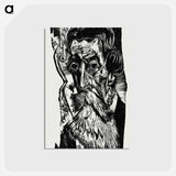 アートポストカード-Portrait of Ludwig Schames - エルンスト ルートヴィヒ キルヒナー Postcard.