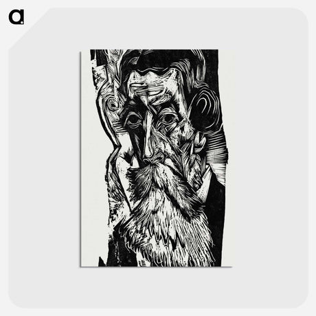 アートポストカード-Portrait of Ludwig Schames - エルンスト ルートヴィヒ キルヒナー Postcard.