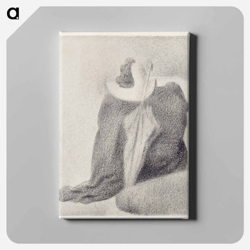 Still Life With Hat, Parasol, and Clothes on a Chair - ジョルジュ スーラ Canvas.