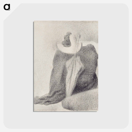 アートポストカード-Still Life With Hat, Parasol, and Clothes on a Chair - ジョルジュ スーラ Postcard.