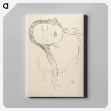 Two Women Friends Reclining - グスタフ クリムト Canvas.