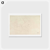 アートポストカード-Two Women Friends Reclining - グスタフ クリムト Postcard.