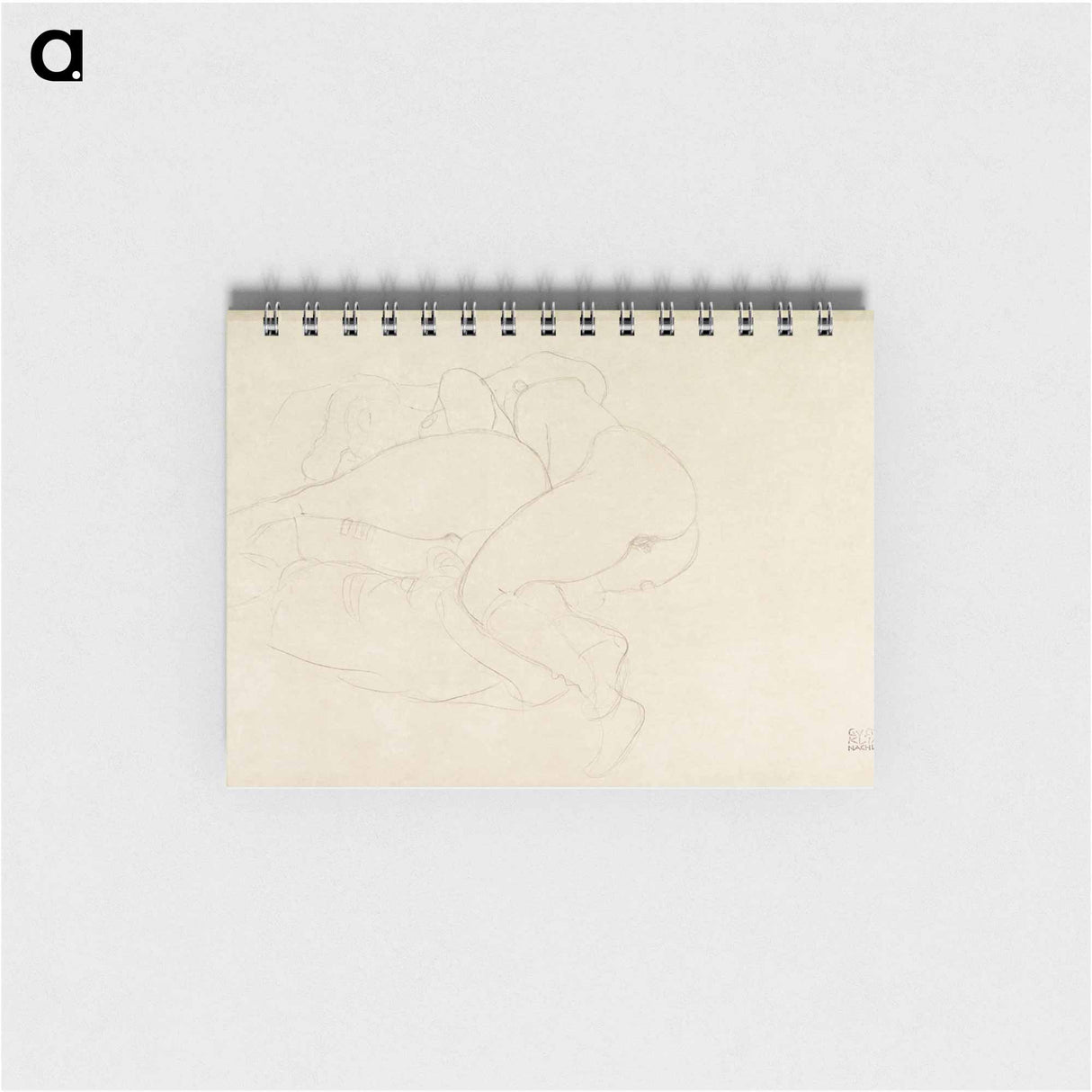 Two Women Friends Reclining - グスタフ クリムト Memo.