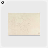 アートポストカード-Two Women Friends Reclining - グスタフ クリムト Postcard.