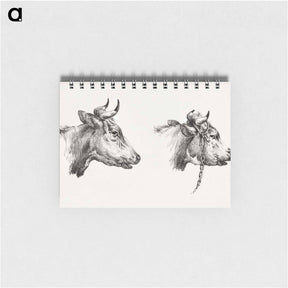 アートメモ帳-Two bull heads by Jean Bernard - ジャン ベルナール Memo.