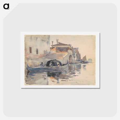 アートポストカード-Ponte Panada, Fondamenta Nuove, Venice - ジョン シンガー サージェント Postcard.