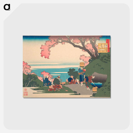 アートポストカード-Hokusai's Poem - 葛飾 北斎 Postcard.