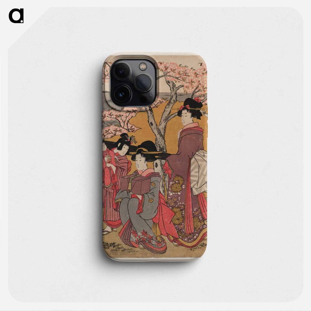 Gotenyama no hanami migi - 喜多川 歌麿 Phone Case.