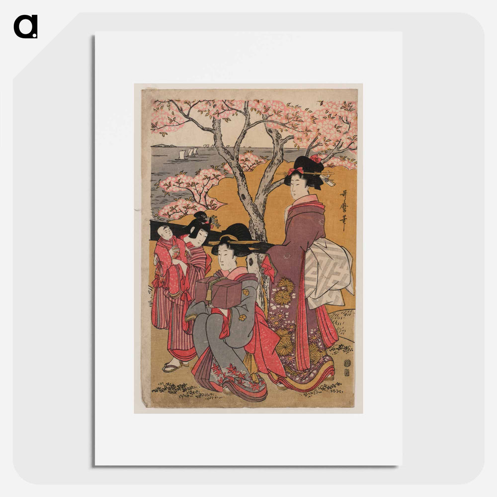 Gotenyama no hanami migi - 喜多川 歌麿 Poster.