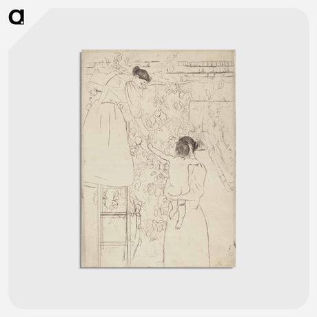 アートポストカード-Gathering Fruit - メアリー カサット Postcard.