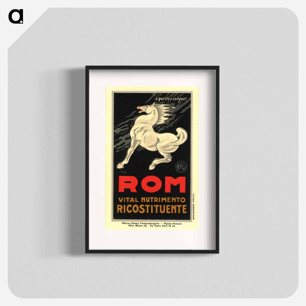 アートポスター-ROM Vital Nutrimento Ricostituente: e Quèsto è Sangue!
 - 国立医学図書館 Poster.