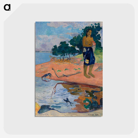 アートポストカード-Haere Pape - ポール ゴーギャン Postcard.