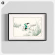 アートポスター-Eastern Grey Heron Illustration
 - 鳥類図鑑 Poster.