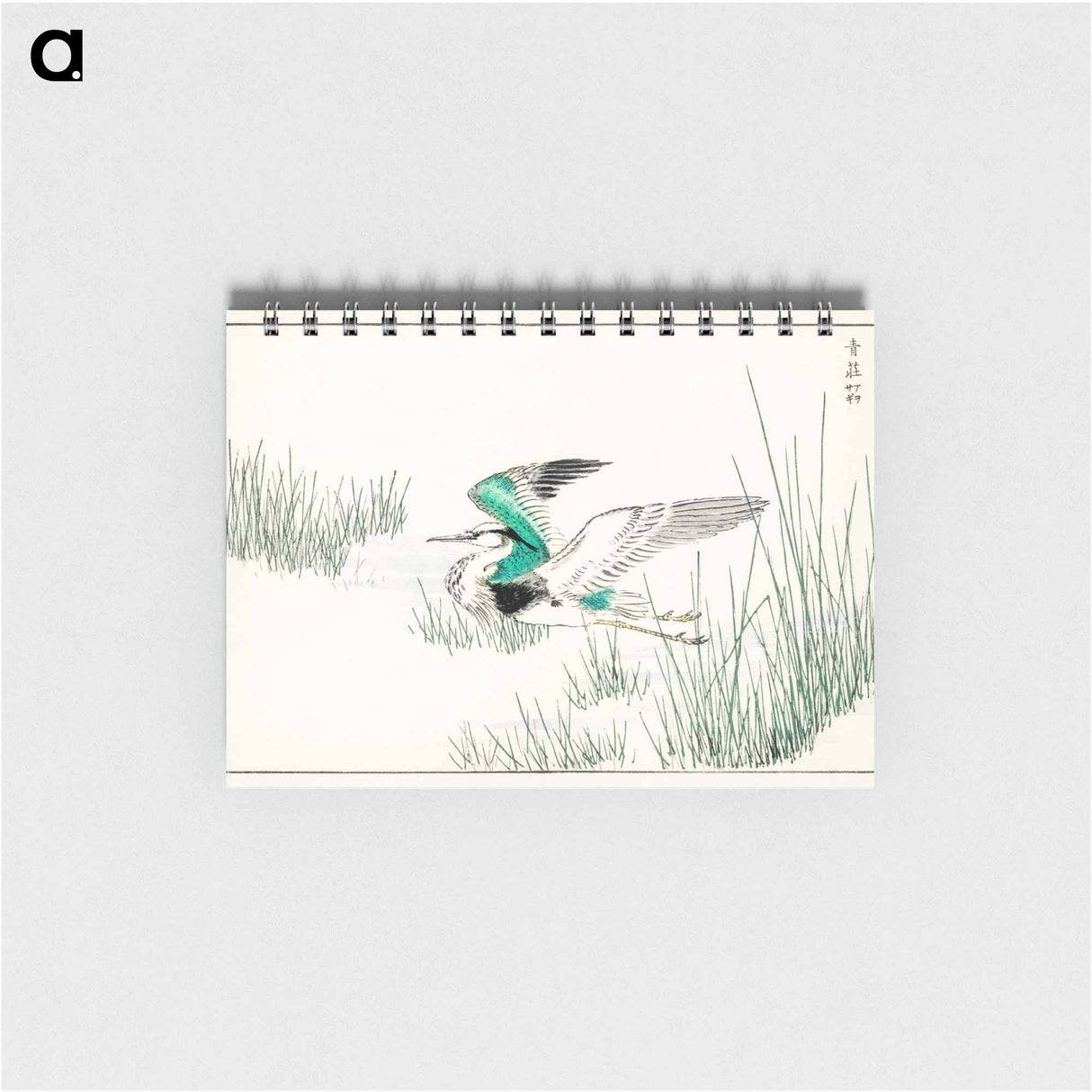 アートメモ帳-Eastern Grey Heron Illustration
 - 鳥類図鑑 Memo.