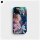 Young Woman Sewing - Pierre Auguste Renoir Phone Case.