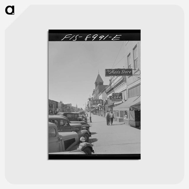 アートポストカード-Main Street, Bozeman
 - ラッセル リー Postcard.