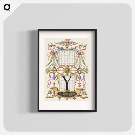 アートポスター-Guide for Constructing the Letter Y from Mira Calligraphiae Monumenta
 - 書道のお手本 Poster.