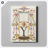 アートパネル-Guide for Constructing the Letter Y from Mira Calligraphiae Monumenta
 - 書道のお手本 Canvas.