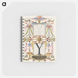 アートメモ帳-Guide for Constructing the Letter Y from Mira Calligraphiae Monumenta
 - 書道のお手本 Memo.