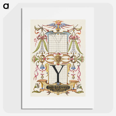 アートポスター-Guide for Constructing the Letter Y from Mira Calligraphiae Monumenta
 - 書道のお手本 Poster.