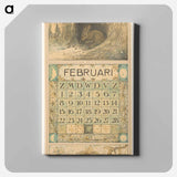 Kalenderblad februari met konijn - テオ ヴァン ホイテマ Canvas.