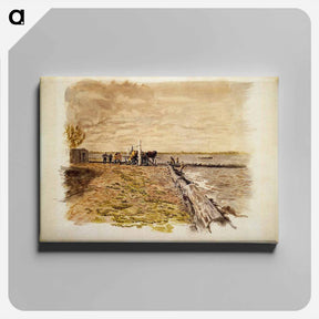 アートパネル-Drawing the Seine - トーマス エイキンズ Canvas.