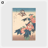 アートポストカード-Egret in Iris and Grasses
 - 歌川 広重 Postcard.