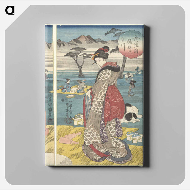 アートパネル-De Toi Tama rivier in de provincie Settsu - 歌川 国芳 Canvas.