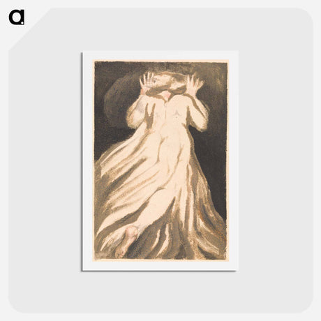 アートポストカード-The First Book of Urizen, Plate 21 - ウィリアム ブレイク Postcard.