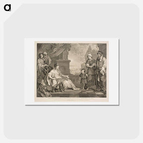 アートポストカード-Moses Brought to the Pharaoh's Daughter - ウィリアム ホガース Postcard.