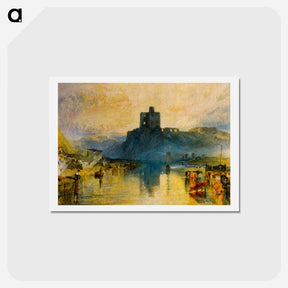 アートポストカード-Norham Castle, on the River Tweed - ウィリアム ターナー Postcard.