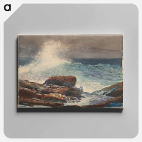 アートパネル-Incoming Tide, Scarboro, Maine - ウィンスロー ホーマー Canvas.