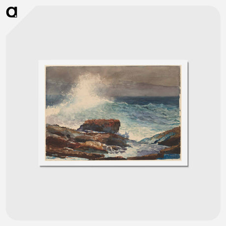 アートポストカード-Incoming Tide, Scarboro, Maine - ウィンスロー ホーマー Postcard.