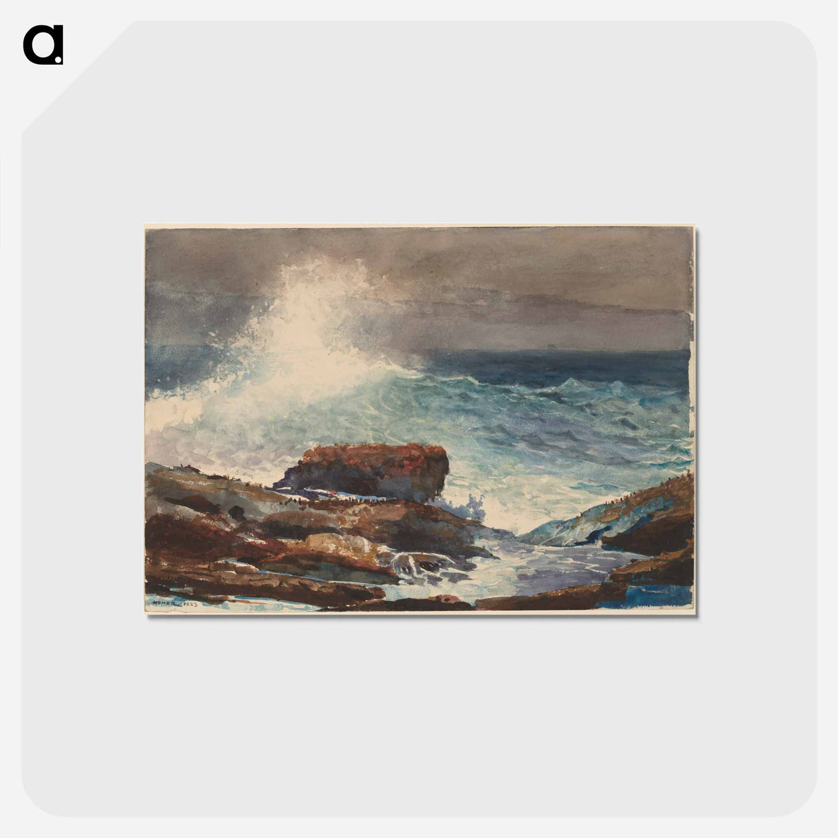 アートポストカード-Incoming Tide, Scarboro, Maine - ウィンスロー ホーマー Postcard.