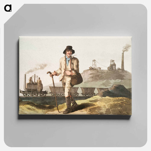 Illustration of the collier from The Costume of Yorkshire - 19世紀のヨークシャー Canvas.