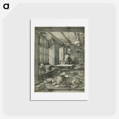 アートポストカード-St. Jerome in His Study - アルブレヒト デューラー Postcard.