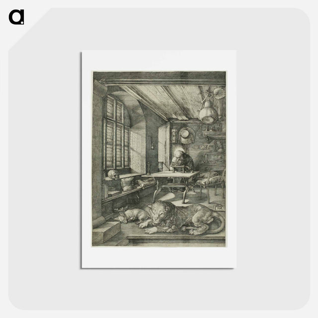 アートポストカード-St. Jerome in His Study - アルブレヒト デューラー Postcard.