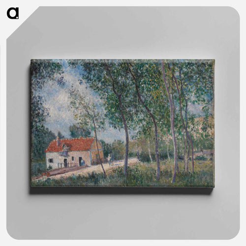 The Road from Moret to Saint-Mammès - アルフレッド シスレー Canvas.