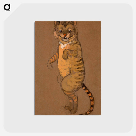 アートポストカード-Cheshire Cat Costume Design for Alice in Wonderland - 不思議の国のアリス Postcard.