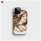 Stained glass window for the facade of the Fouquet boutique - Alphonse Mucha Phone Case.