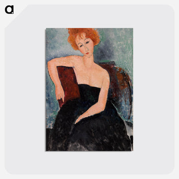 Redheaded Girl in Evening Dress - アメデオ モディリアーニ Postcard.