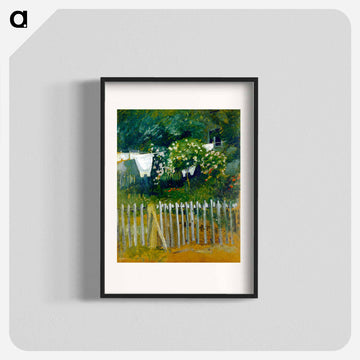 Laundry in the garden in Kandern - オーガスト マッケ Poster.