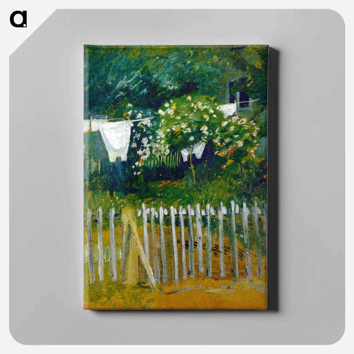 Laundry in the garden in Kandern - オーガスト マッケ Canvas.