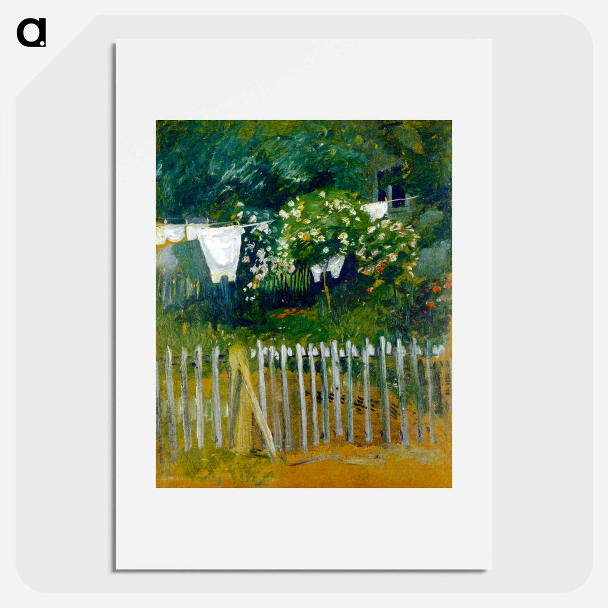 Laundry in the garden in Kandern - オーガスト マッケ Poster.