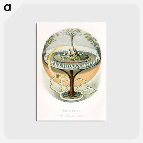 アートポストカード-Yggdrasill, the Mundane Tree
 - ボストン公共図書館 Postcard.