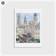 アートポストカード-Grocery Street, Rouen - カミーユ ピサロ Postcard.