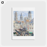 アートポストカード-Grocery Street, Rouen - カミーユ ピサロ Postcard.