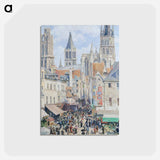 アートポストカード-Grocery Street, Rouen - カミーユ ピサロ Postcard.