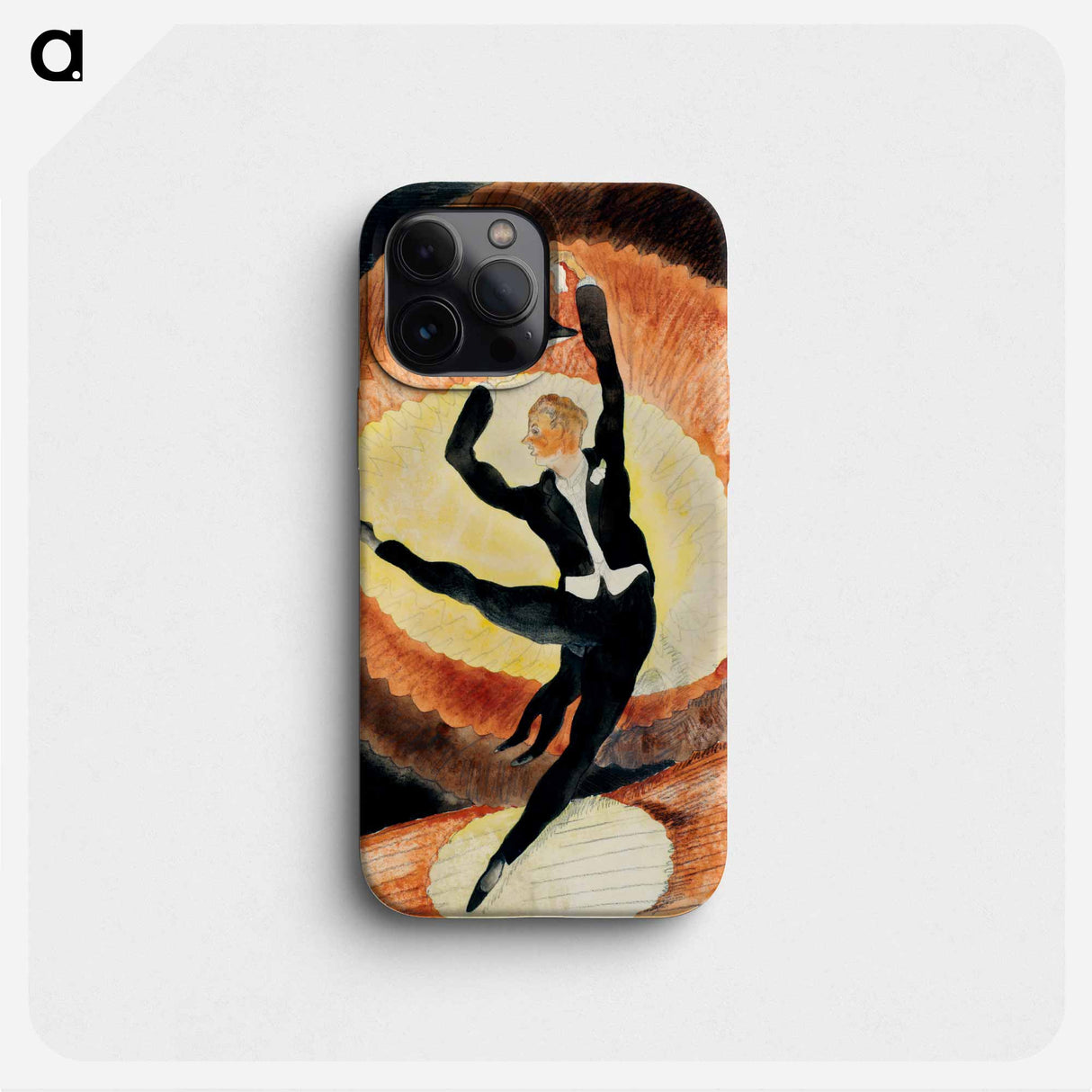 In Vaudeville: Acrobatic Male Dancer with Top Hat - チャールズ デムス Phone Case.